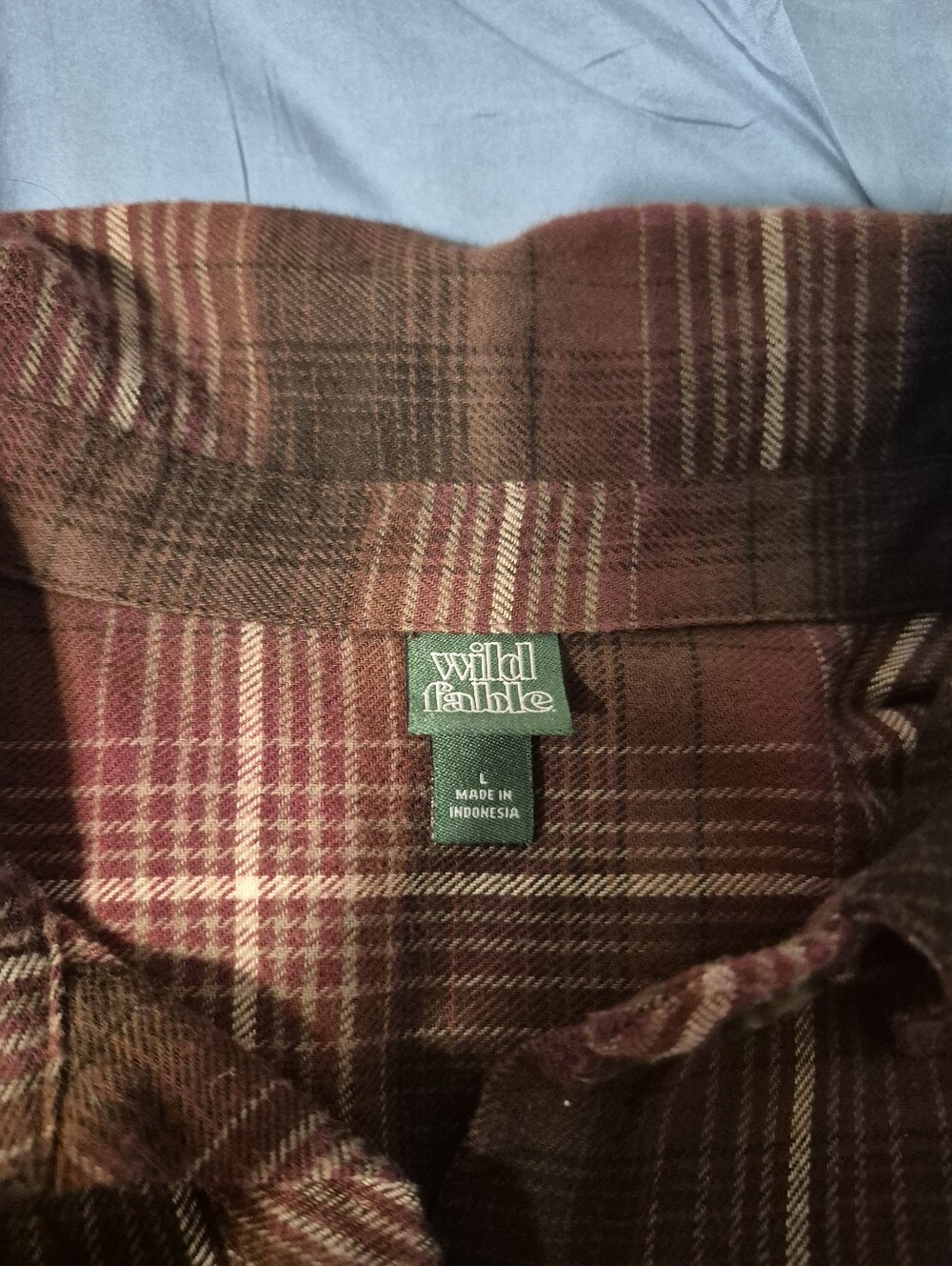 wild fable Brown and Red Plaid Button-Down Shirt